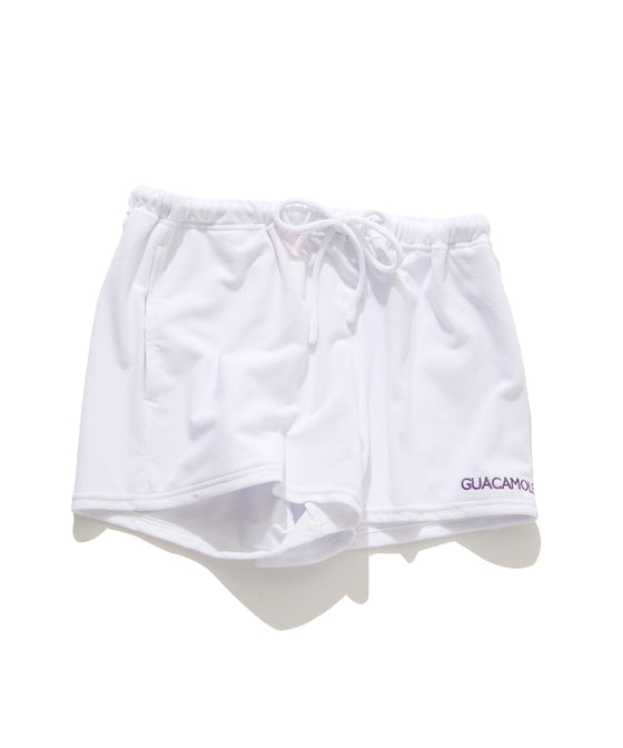 【GUACAMOLE】FUNCTIONAL PILE SHORT PANTS / WHITE