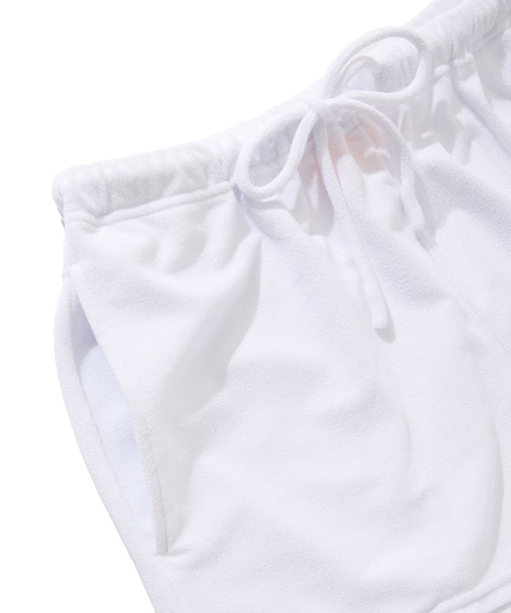 【GUACAMOLE】FUNCTIONAL PILE SHORT PANTS / WHITE