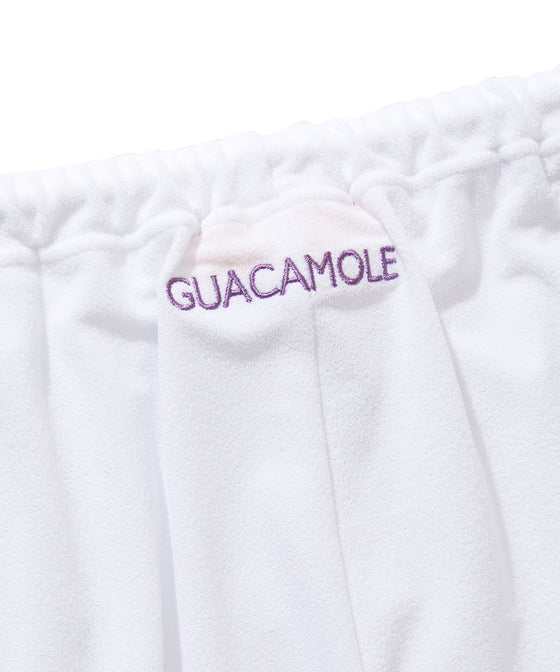 【GUACAMOLE】FUNCTIONAL PILE LOW RISE PANTS / WHITE