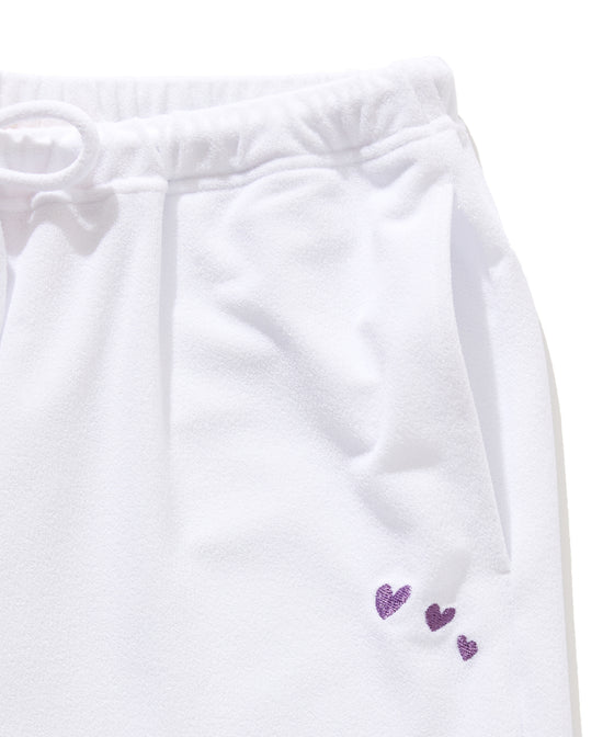 【GUACAMOLE】FUNCTIONAL PILE LOW RISE PANTS / WHITE