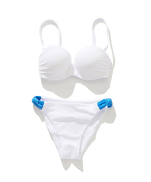  【GUACAMOLE】FUNCTIONAL PILE BRIDGE PUSH UP BRA BIKINI / WHITE