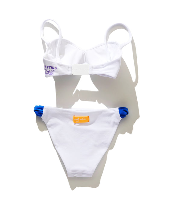 【GUACAMOLE】FUNCTIONAL PILE BRIDGE PUSH UP BRA BIKINI / WHITE