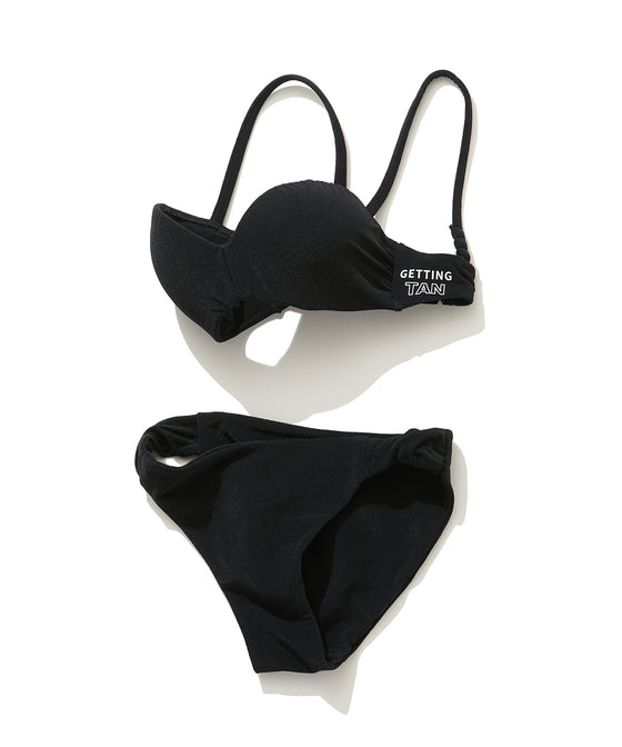 【GUACAMOLE】FUNCTIONAL PILE BRIDGE PUSH UP BRA BIKINI / BLACK