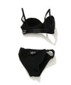 【GUACAMOLE】FUNCTIONAL PILE BRIDGE PUSH UP BRA BIKINI / BLACK