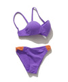 【GUACAMOLE】FUNCTIONAL PILE BRIDGE PUSH UP BRA BIKINI / PURPLE