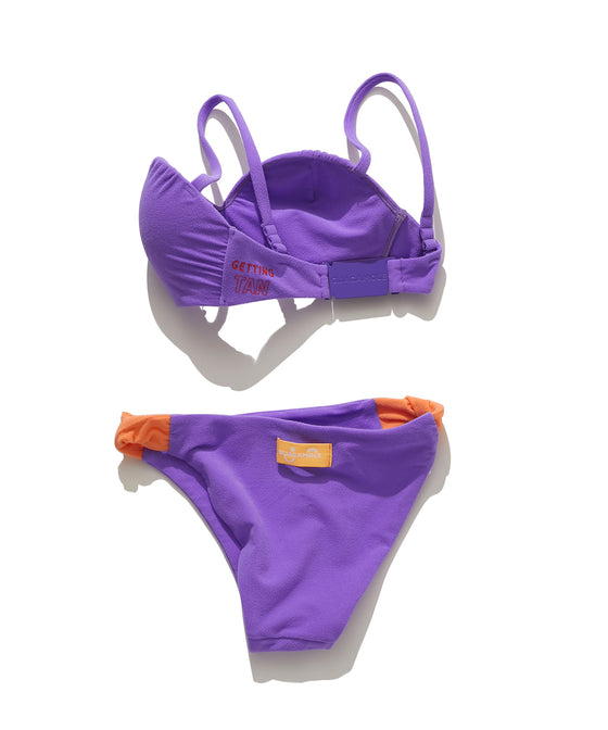 【GUACAMOLE】FUNCTIONAL PILE BRIDGE PUSH UP BRA BIKINI / PURPLE