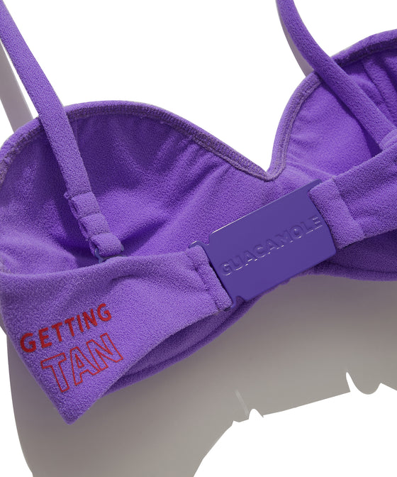 【GUACAMOLE】FUNCTIONAL PILE BRIDGE PUSH UP BRA BIKINI / PURPLE