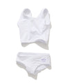 【GUACAMOLE】FUNCTIONAL PILE SCOOP NECK BIKINI / WHITE
