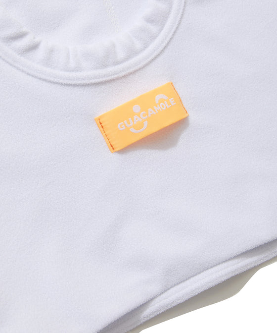 【GUACAMOLE】FUNCTIONAL PILE SCOOP NECK BIKINI / WHITE