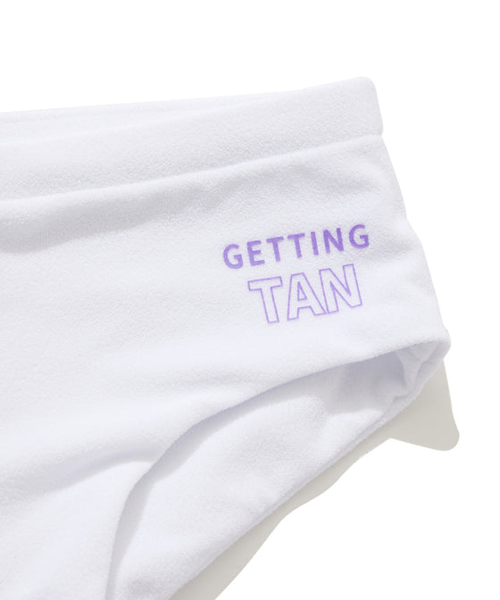 【GUACAMOLE】FUNCTIONAL PILE SCOOP NECK BIKINI / WHITE