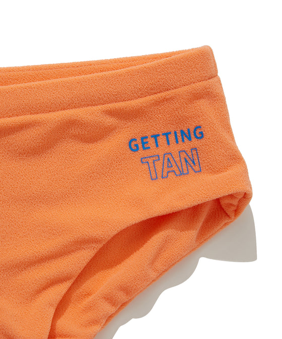 【GUACAMOLE】FUNCTIONAL PILE SCOOP NECK BIKINI / ORANGE