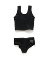 【GUACAMOLE】FUNCTIONAL PILE SCOOP NECK BIKINI / BLACK