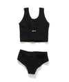 【GUACAMOLE】FUNCTIONAL PILE SCOOP NECK BIKINI / BLACK