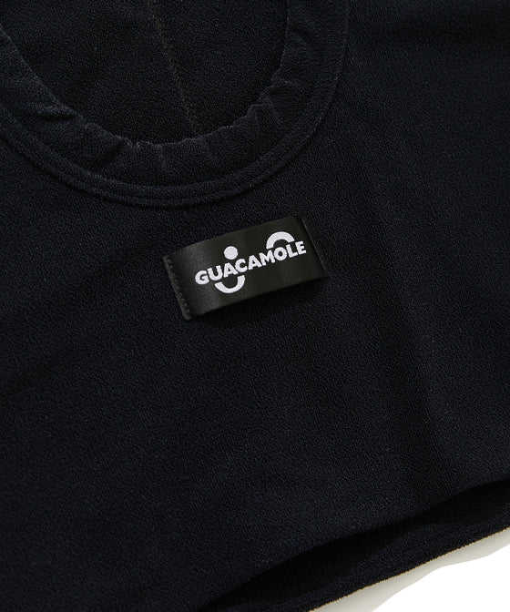 【GUACAMOLE】FUNCTIONAL PILE SCOOP NECK BIKINI / BLACK
