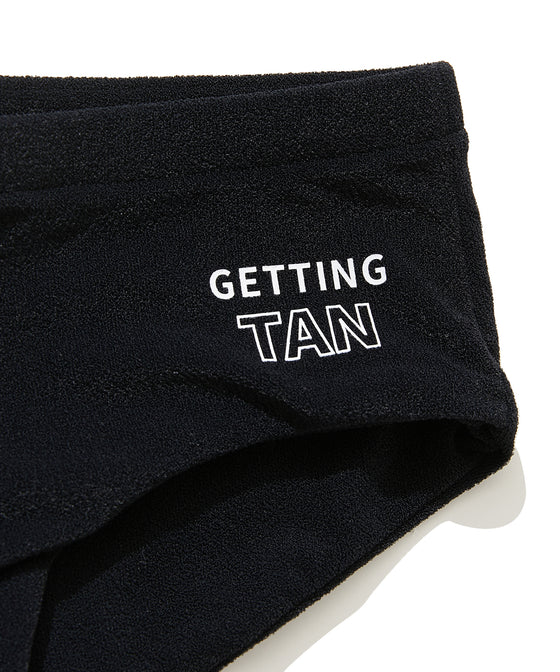 【GUACAMOLE】FUNCTIONAL PILE SCOOP NECK BIKINI / BLACK