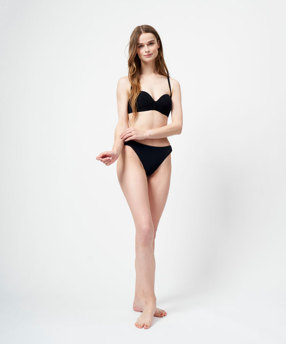 【GUACAMOLE】FUNCTIONAL PILE BRIDGE PUSH UP BRA BIKINI / BLACK
