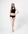 【GUACAMOLE】FUNCTIONAL PILE SCOOP NECK BIKINI / BLACK