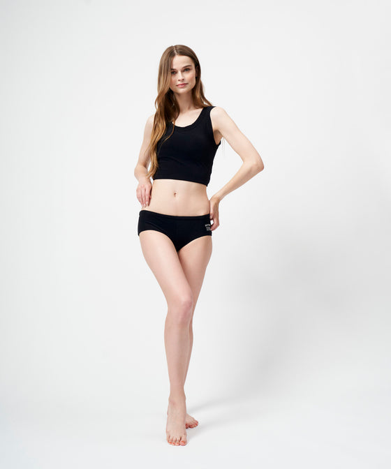 【GUACAMOLE】FUNCTIONAL PILE SCOOP NECK BIKINI / BLACK