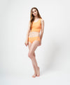 【GUACAMOLE】FUNCTIONAL PILE SCOOP NECK BIKINI / ORANGE