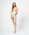 【GUACAMOLE】FUNCTIONAL PILE MULTI COLOR ONEPIECE / ORANGE MIX