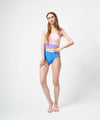 【GUACAMOLE】FUNCTIONAL PILE MULTI COLOR ONEPIECE / PINK MIX