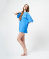 【GUACAMOLE】FUNCTIONAL PILE OVERSIZED T-SHIRT / BLUE