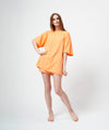 【GUACAMOLE】FUNCTIONAL PILE OVERSIZED T-SHIRT / ORANGE