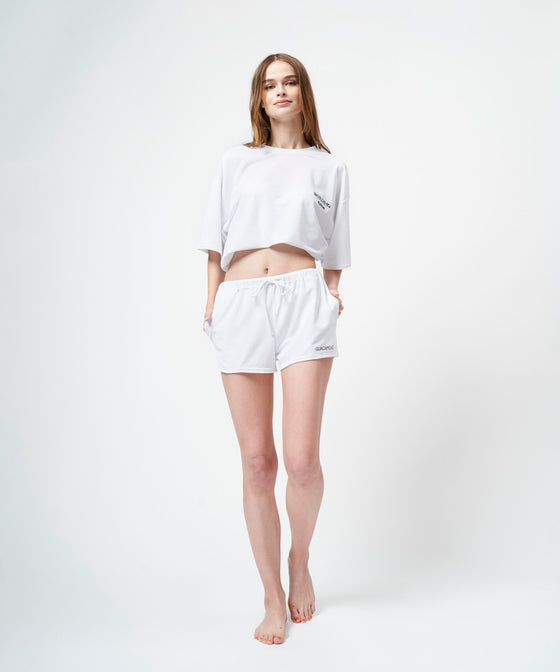 【GUACAMOLE】FUNCTIONAL PILE SHORT PANTS / WHITE