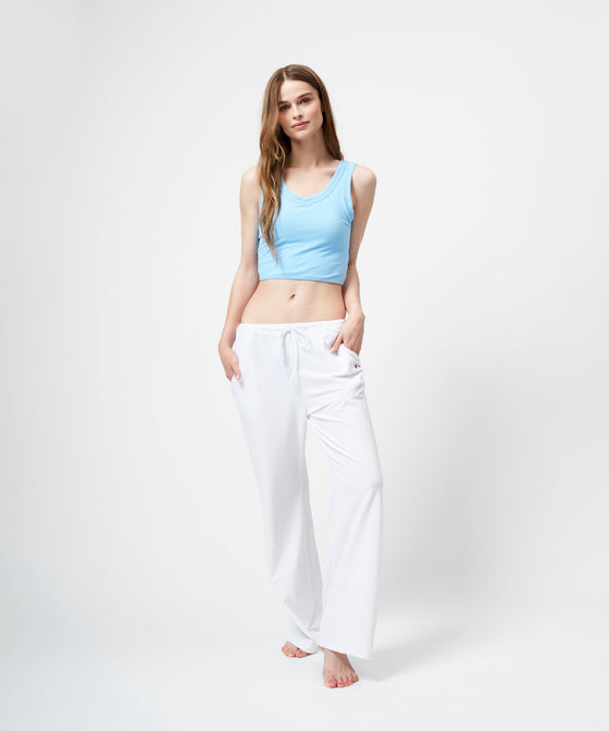 【GUACAMOLE】FUNCTIONAL PILE LOW RISE PANTS / WHITE