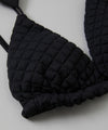 【GUACAMOLE】QUILT HEART TIE TOP / BLACK