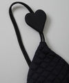 【GUACAMOLE】QUILT HEART TIE TOP / BLACK