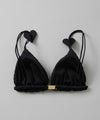 【GUACAMOLE】QUILT HEART TIE TOP / BLACK