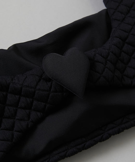 【GUACAMOLE】QUILT HEART TANK TOP / BLACK