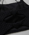 【GUACAMOLE】QUILT HEART CAMI TOP / BLACK