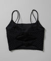 【GUACAMOLE】QUILT HEART CAMI TOP / BLACK