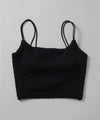 【GUACAMOLE】QUILT HEART CAMI TOP / BLACK