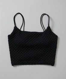  【GUACAMOLE】QUILT HEART CAMI TOP / BLACK