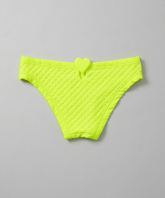 【GUACAMOLE】QUILT HEART LOW RISE BOTTOM / YELLOW