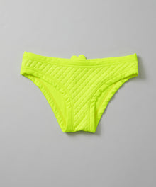  【GUACAMOLE】QUILT HEART LOW RISE BOTTOM / YELLOW