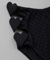 【GUACAMOLE】QUILT HEART TWO HOLES BOTTOM / BLACK