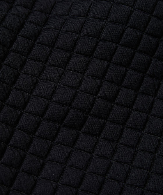【GUACAMOLE】QUILT HEART THREE HOLES ONEPIECE / BLACK