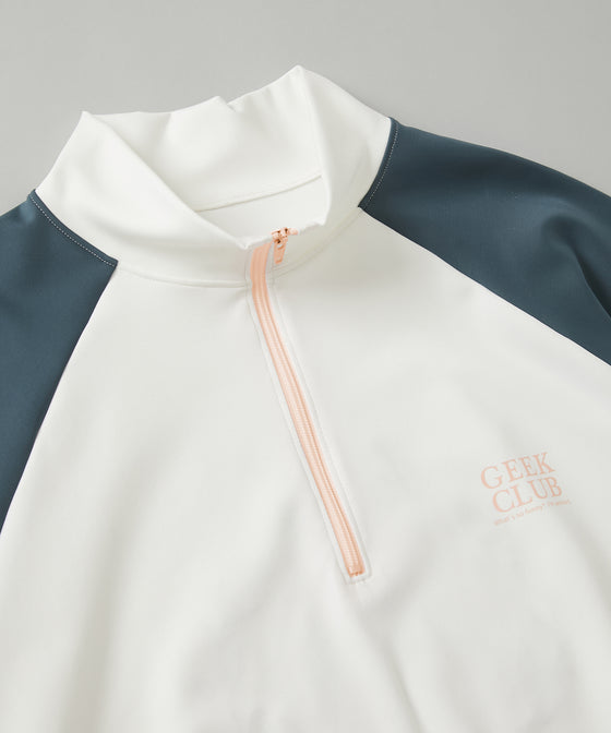 【GUACAMOLE】D.HEAD ZIP RASH TOP /  MIX