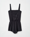 【GUACAMOLE】SQUARE NECK PLAYSUIT BLACK
