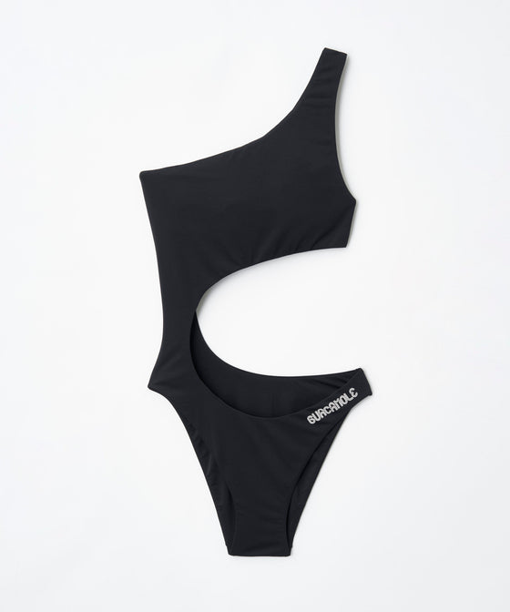 【GUACAMOLE】CUT OUT SWIM ONEPIECE / BLACK