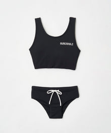  【GUACAMOLE】SCOOP NECK TOP / LOW-RISE BOTTOM BLACK