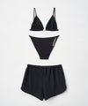 【GUACAMOLE】TRIANGLE BIKINI / LOGO SHORTS / BLACK
