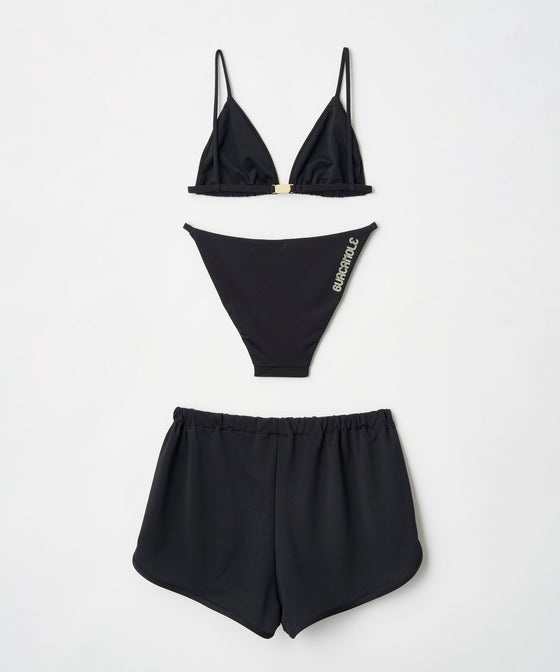 【GUACAMOLE】TRIANGLE BIKINI / LOGO SHORTS / BLACK