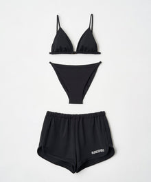  【GUACAMOLE】TRIANGLE BIKINI / LOGO SHORTS / BLACK