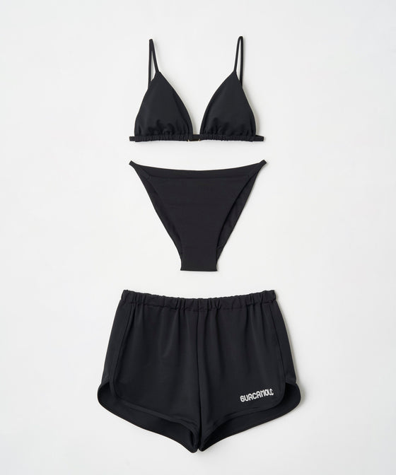 【GUACAMOLE】TRIANGLE BIKINI / LOGO SHORTS / BLACK