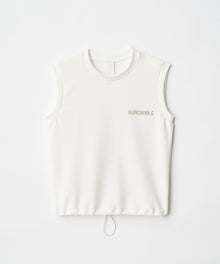  【GUACAMOLE】FUNCTIONAL RASH SLEEVELESS TOP WHITE